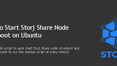 Start Storj Share Node at Reboot