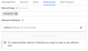GCP VM instance network tags